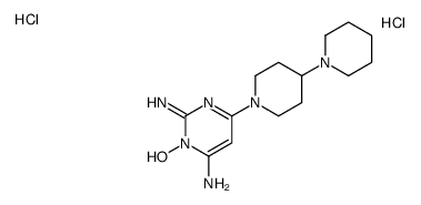 3-hydroxy-2-imino-6-[4-(1-piperidyl)-1-piperidyl]pyrimidin-4-amine dihydrochloride结构式