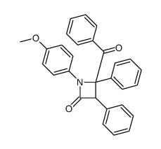 4-benzoyl-1-(4-methoxyphenyl)-3,4-diphenylazetidin-2-one Structure