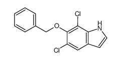 6-benzyloxy-5,7-dichloro-1H-indole结构式