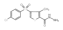 4-[(4-CHLOROPHENYL)SULFONYL]-3-METHYLTHIOPHENE-2-CARBOHYDRAZIDE structure