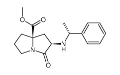 methyl (2R,7aR)-3-oxo-2-{[(1R)-1-phenylethyl]amino}tetrahydro-1H-pyrrolizine-7a(5H)-carboxylate结构式