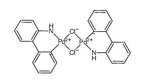 双-μ-氯双(2'-氨基-1,1'-二苯基-2-基-C,N)二钯(II)结构式