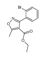 4-Isoxazolecarboxylicacid,3-(2-bromophenyl)-5-methyl-,ethylester(9CI) structure