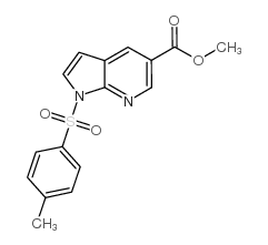 1H-Pyrrolo[2,3-b]pyridine-5-carboxylic acid, 1-[(4-methylphenyl)sulfonyl]-, methyl ester structure