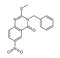3-benzyl-2-methylsulfanyl-6-nitroquinazolin-4-one Structure