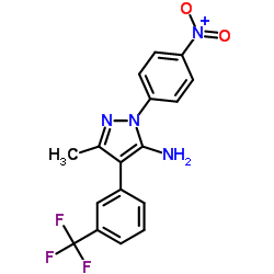 3-METHYL-1-(4-NITROPHENYL)-4-[3-(TRIFLUOROMETHYL)PHENYL]-1H-PYRAZOL-5-YLAMINE structure