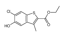 ethyl 6-chloro-5-hydroxy-3-methylbenzo(b)thiophene-2-carboxylate Structure