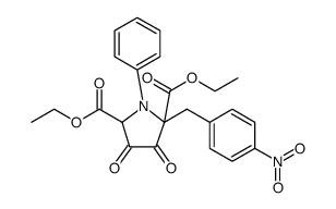 2,5-Pyrrolidinedicarboxylic acid, 2-[(4-nitrophenyl)methyl]-3,4-dioxo-1-phenyl-, 2,5-diethyl ester结构式