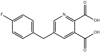 5-(4-Fluorobenzyl)-2,3-pyridinedicarboxylic acid结构式