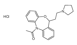 1-[6-(2-pyrrolidin-1-ylethyl)-6H-benzo[c][1,5]benzoxazepin-11-yl]ethanone,hydrochloride结构式