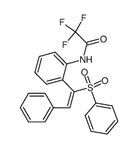 2,2,2-trifluoro-N-(2-(2-phenyl-1-(phenylsulfonyl)vinyl)phenyl)acetamide Structure