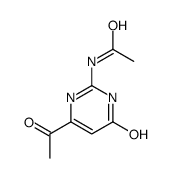 N-(6-acetyl-4-oxo-1H-pyrimidin-2-yl)acetamide结构式