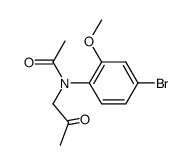 N-(4-bromo-2-methoxyphenyl)-N-(2-oxopropyl)acetamide结构式