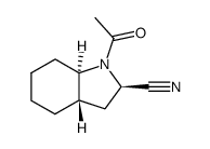 (2R,3aS,7aR)-1-acetyloctahydro-1H-indole-2-carbonitrile结构式