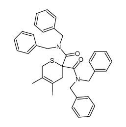 2,2-Bis(dibenzylcarbamoyl)-3,6-dihydro-4,5-dimethyl-2H-thiopyran结构式