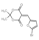 1,3-Dioxane-4,6-dione, 5-[(5-bromo-2-furanyl)methylene]-2,2-dimethyl- (en)结构式