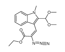 azido-2 (methyl-1 dimethoxymethyl-2 indole-3 yl)-3 acrylate d'ethyle Structure
