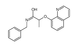 N-benzyl-2-quinolin-8-yloxypropanamide结构式