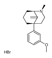 5-(m-methoxyphenyl)-2-methyl-9-methylenemorphan hydrobromide Structure