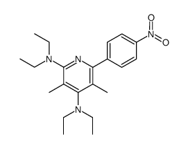 N2,N2,N4,N4-Tetraethyl-3,5-dimethyl-6-(4-nitro-phenyl)-pyridine-2,4-diamine结构式