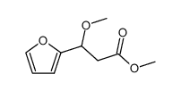 3-Furan-2-yl-3-methoxy-propionic acid methyl ester结构式
