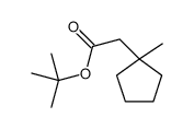 tert-butyl 2-(1-methylcyclopentyl)acetate结构式