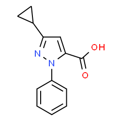 3-Cyclopropyl-1-phenyl-1H-pyrazole-5-carboxylic acid Structure