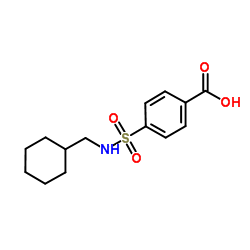 4-[(Cyclohexylmethyl)sulfamoyl]benzoic acid结构式