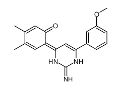 6-[2-amino-4-(3-methoxyphenyl)-1H-pyrimidin-6-ylidene]-3,4-dimethylcyclohexa-2,4-dien-1-one Structure
