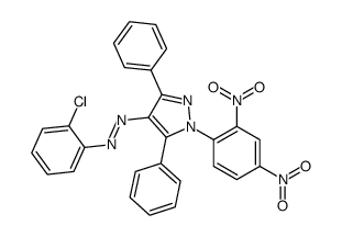 (2-chlorophenyl)-[1-(2,4-dinitrophenyl)-3,5-diphenylpyrazol-4-yl]diazene Structure