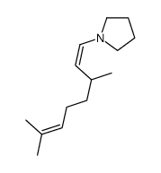 1-(3,7-dimethylocta-1,6-dienyl)pyrrolidine Structure