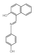 2-Naphthalenol,1-[[(4-hydroxyphenyl)imino]methyl]-结构式