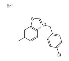 3-[(4-chlorophenyl)methyl]-6-methyl-1,3-benzothiazol-3-ium,bromide结构式