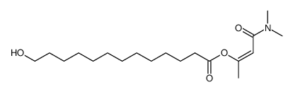 (Z)-4-(dimethylamino)-4-oxobut-2-en-2-yl 13-hydroxytridecanoate结构式