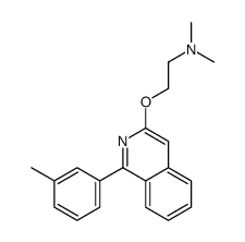 N,N-dimethyl-2-[1-(3-methylphenyl)isoquinolin-3-yl]oxyethanamine结构式