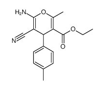 6-amino-5-cyano-2-methyl-4-(4-methyl-phenyl)-4H-pyran-3-carboxylic acid ethyl ester Structure