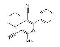 4-amino-2-phenyl-3-oxaspiro[5.5]undeca-1,4-diene-1,5-dicarbonitrile结构式