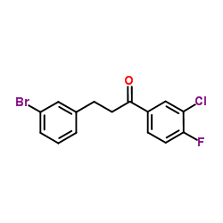 3-(3-Bromophenyl)-1-(3-chloro-4-fluorophenyl)-1-propanone Structure