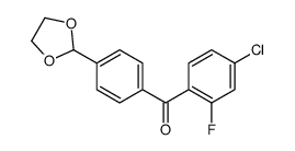 4-CHLORO-4'-(1,3-DIOXOLAN-2-YL)-2-FLUOROBENZOPHENONE Structure