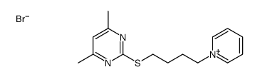 4,6-dimethyl-2-(4-pyridin-1-ium-1-ylbutylsulfanyl)pyrimidine,bromide Structure