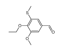 4-ethoxy-3-methoxy-5-(methylthio)benzaldehyde Structure