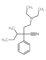 2-(2-diethylaminoethyl)-3-methyl-2-phenyl-pentanenitrile structure