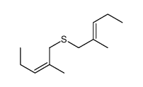 2-methyl-1-(2-methylpent-2-enylsulfanyl)pent-2-ene结构式