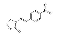 3-[(E)-(4-nitrophenyl)methylideneamino]-1,3-oxazolidin-2-one Structure