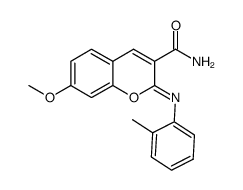 (Z)-7-methoxy-2-(o-tolylimino)-2H-chromene-3-carboxamide Structure