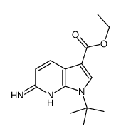 Ethyl 6-amino-1-(2-methyl-2-propanyl)-1H-pyrrolo[2,3-b]pyridine-3 -carboxylate结构式