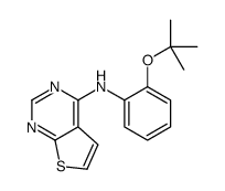 N-[2-[(2-methylpropan-2-yl)oxy]phenyl]thieno[2,3-d]pyrimidin-4-amine Structure