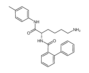 (S)-biphenyl-2-carboxylic acid (5-amino-1-p-tolylcarbamoyl-pentyl)-amide结构式