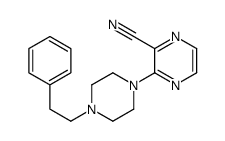 3-[4-(2-phenylethyl)piperazin-1-yl]pyrazine-2-carbonitrile Structure