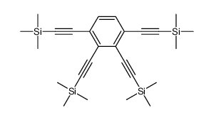 trimethyl-[2-[2,3,4-tris(2-trimethylsilylethynyl)phenyl]ethynyl]silane Structure
